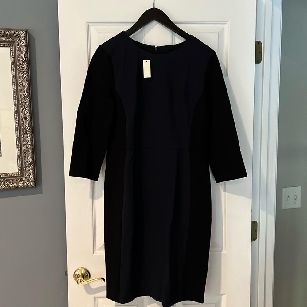 NWT Talbots dress- size 14- dark blue and black